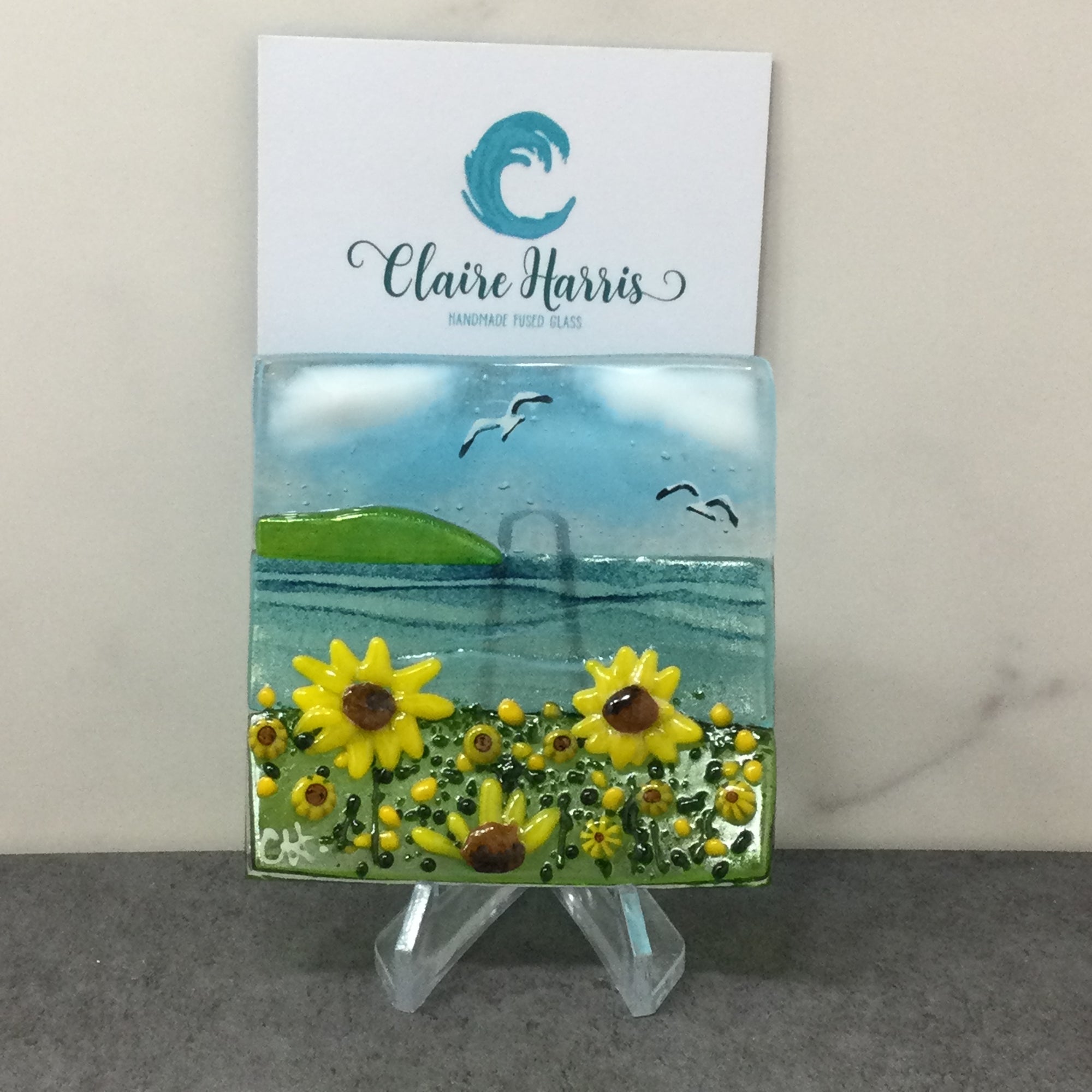 Trinket Dish - Sunflower Field Scene