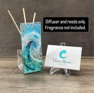 Fused Glass Reed Diffuser - Crashing Wave Light Aqua