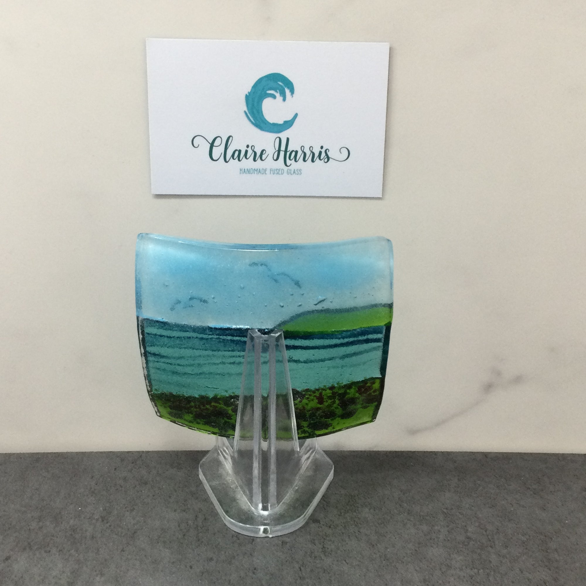 Trinket Dish - Seascene with poppies