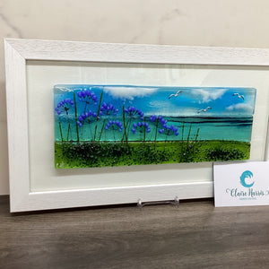 Large Framed Rectangle Agapanthus Scene