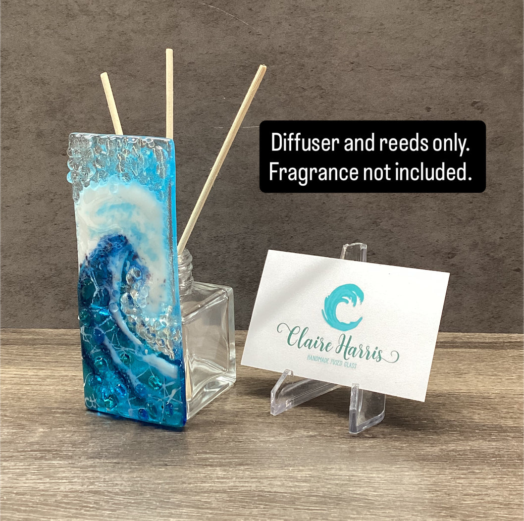 Fused Glass Reed Diffuser - Crashing Wave Turquoise