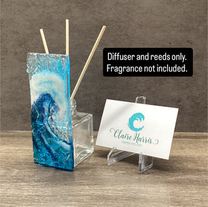 Fused Glass Reed Diffuser - Crashing Wave Turquoise