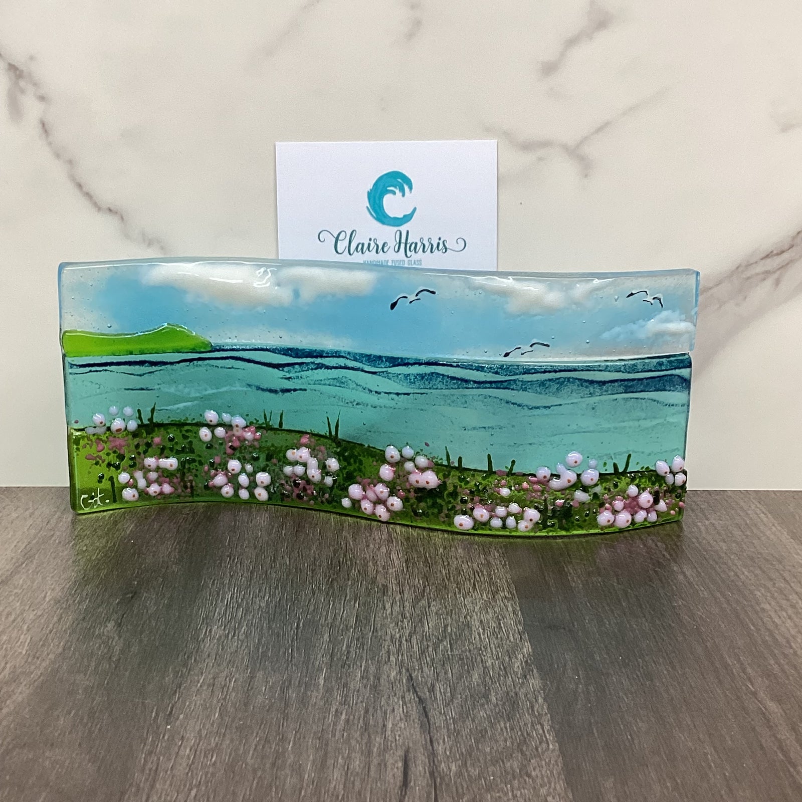 Large Freestanding Wave - Sea Pinks