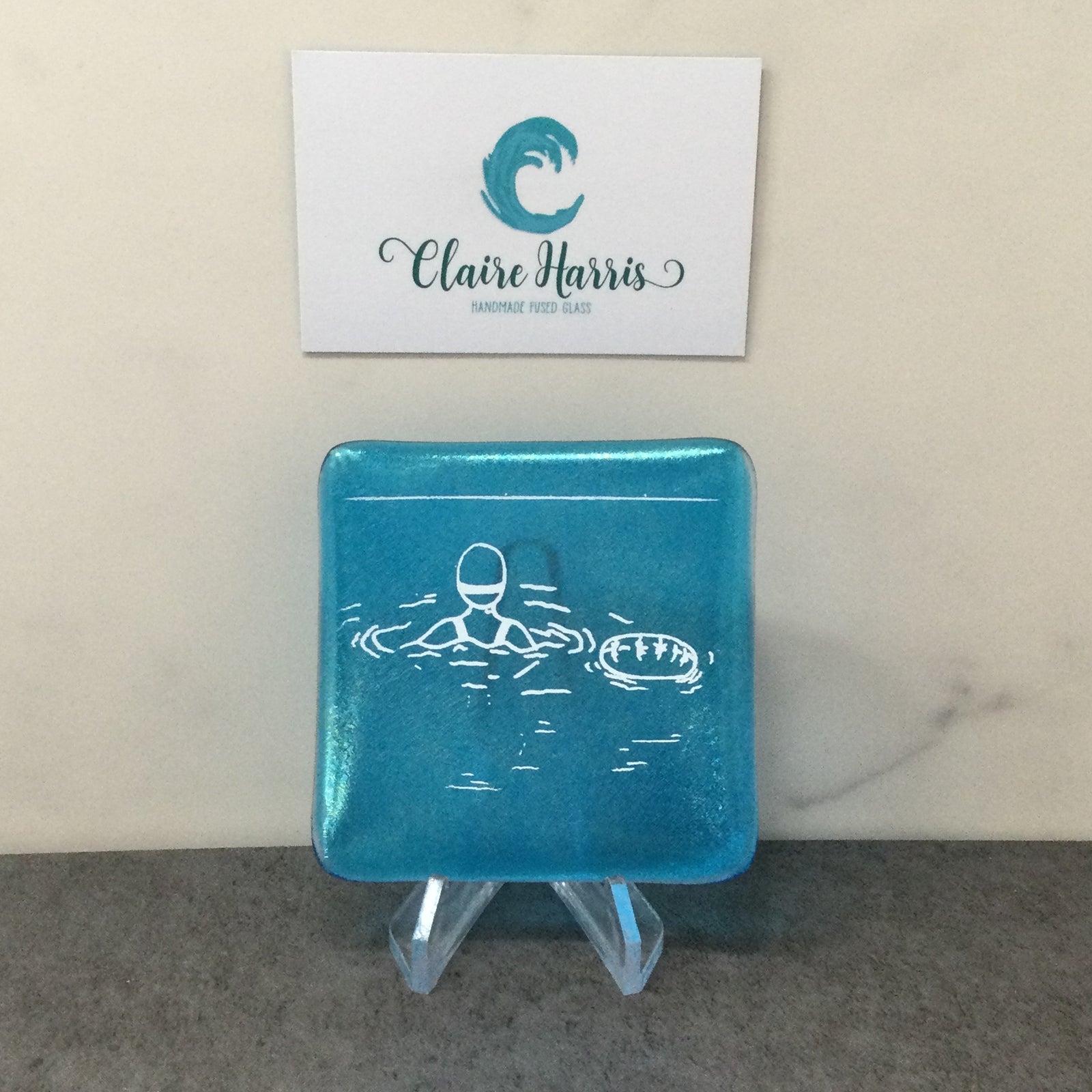 Cornish Wild Swimmer With Float, Turquoise, Trinket Dish