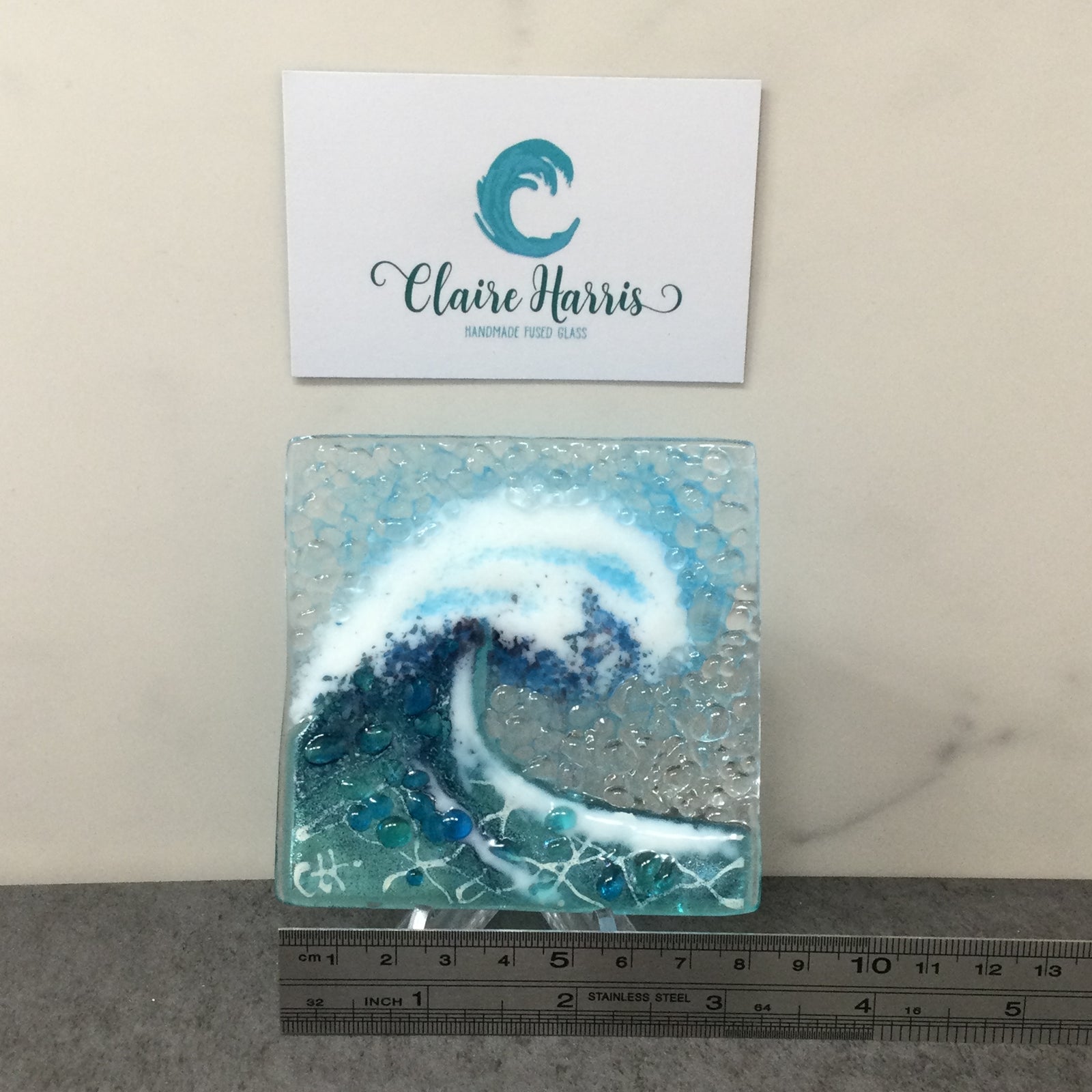 Trinket Dish - Light Aqua Crashing Wave