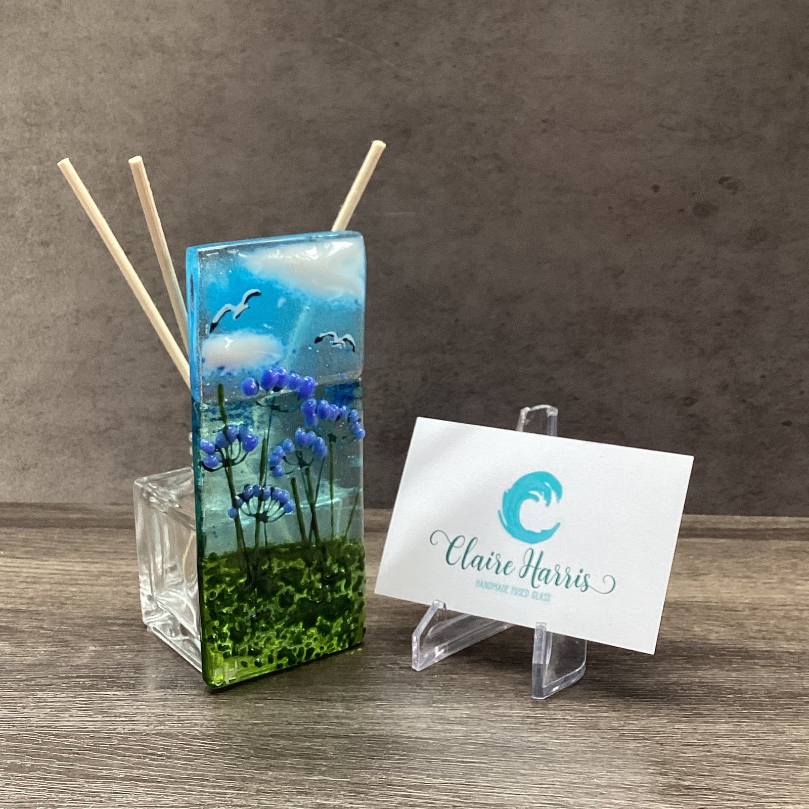 Fused Glass Reed Diffuser - Agapanthus
