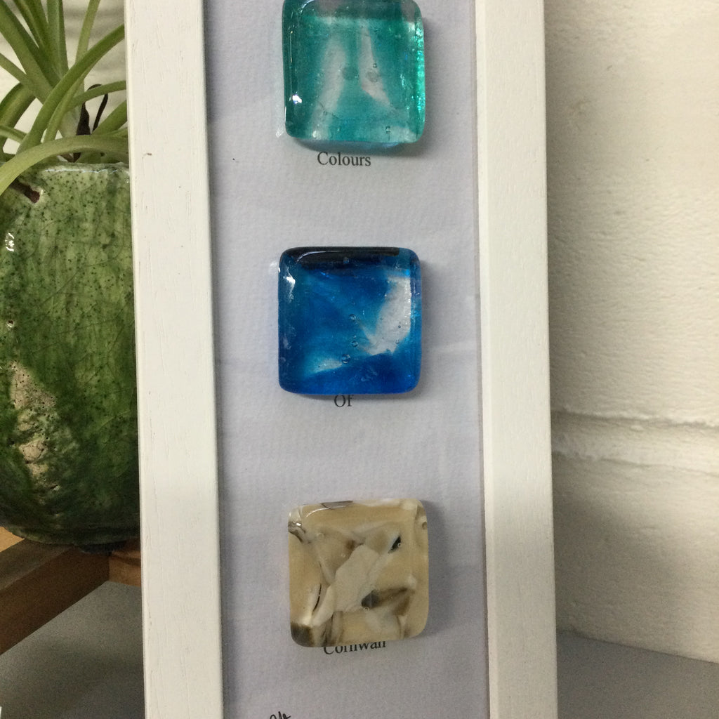 Colours of Cornwall, Framed Fused Glass artwork