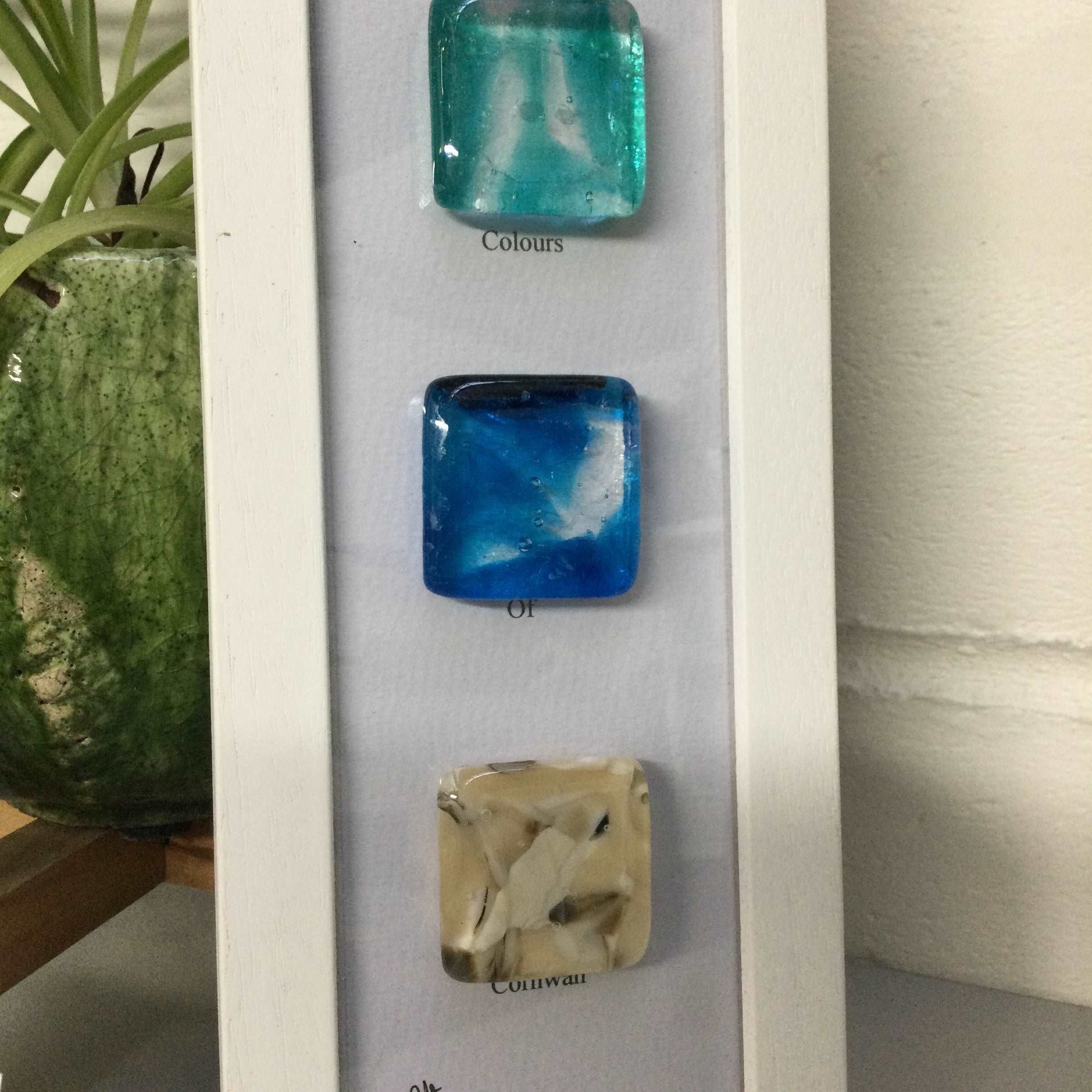 Colours of Cornwall, Framed Fused Glass artwork - Fused Glass By Claire Harris 