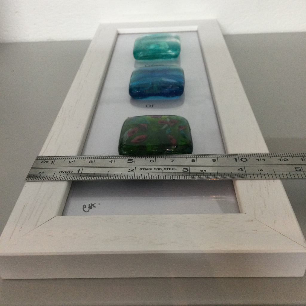 Colours of Polly Joke, Framed Fused Glass artwork