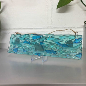 Horizontal Large Hanger - Trio Of Seals - Fused Glass By Claire Harris 