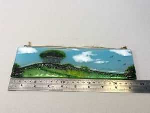 Horizontal Large Hanger - Nearly Home Trees - Fused Glass By Claire Harris 