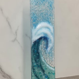 Large Hanger - Light Aqua Crashing Wave