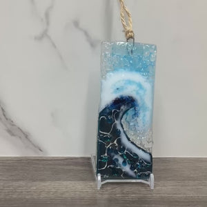 Small Hanger - Dark Aqua Crashing Wave