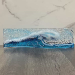 Small Freestanding Wave - Turquoise Crashing Wave