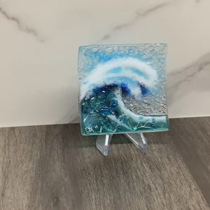 Trinket Dish - Light Aqua Crashing Wave