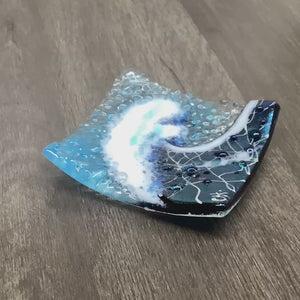Trinket Dish - Crashing Wave Dark Aqua