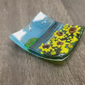 Trinket Dish - Sunflower Field Scene