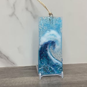 Small Hanger - Turquoise Crashing Wave