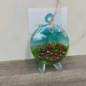 8cm Poppy Disc Hanger