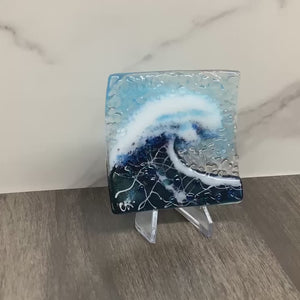 Trinket Dish - Crashing Wave Dark Aqua