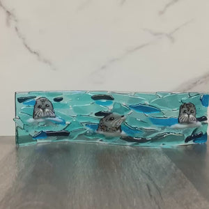 6cm Trio of Seals Freestanding Wave