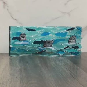 9cm Trio of Seals Freestanding Wave