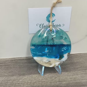 8cm Sea Scene Disc Hanger