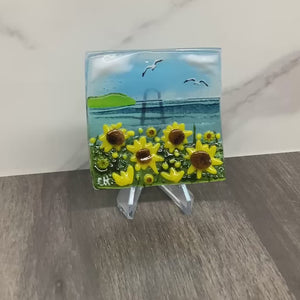 Trinket Dish - Sunflower Field Scene