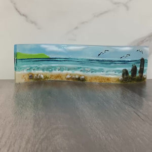 Small Freestanding Wave - Sea Scene with groyns.