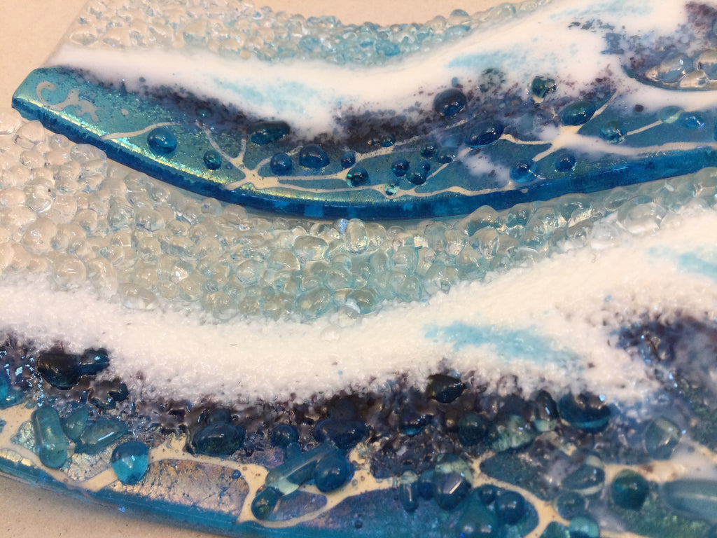 Small Freestanding Wave - Turquoise Crashing Wave