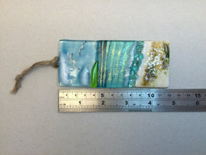 Small Hanger - Cornish Sea scene - Fused Glass By Claire Harris 