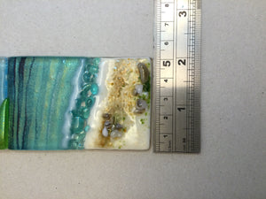 Small Hanger - Cornish Sea scene - Fused Glass By Claire Harris 