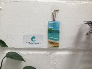 Small Hanger - Cornish Sea scene - Fused Glass By Claire Harris 