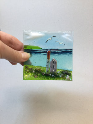 Trinket Dish - Cornish Engine House - Fused Glass By Claire Harris 